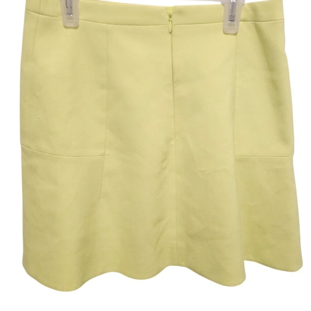 J.Crew Skirt Women 0 Neon Yellow A-Line Flounce Mini‎ B0314 SP15 Coquette Bright